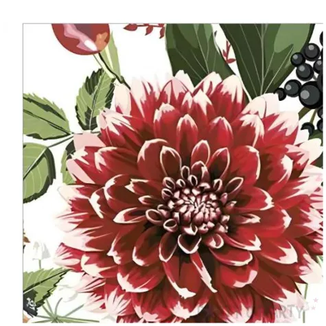 serwetki papierowe czerwone dalie maki 33 cm 20 szt