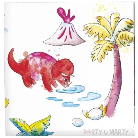 serwetki papierowe dinozaury triceratops i t rex ptitclown 33 cm 20 szt