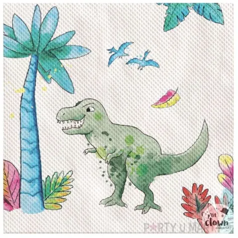 serwetki papierowe dinozaury triceratops i t rex ptitclown 33 cm 20 szt