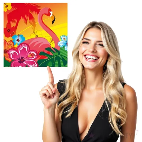 serwetki papierowe flaming i hibiskus boland 33 cm 12 szt