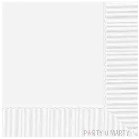 serwetki papierowe frosty white bialy amscan 33 cm 20 szt