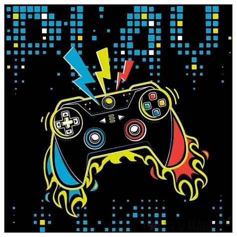 serwetki papierowe gaming pad czarny maki 33 cm 20 szt