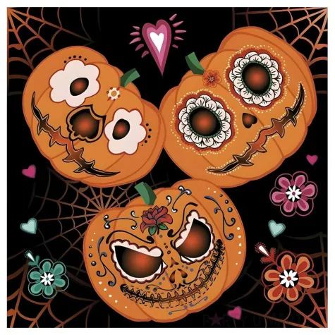serwetki papierowe halloween muertos czarny maki 33 cm 20 szt