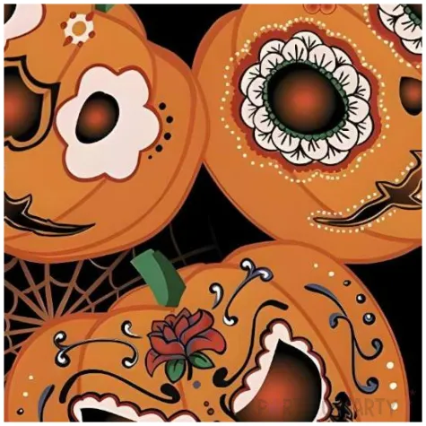 serwetki papierowe halloween muertos czarny maki 33 cm 20 szt