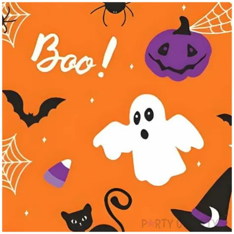 serwetki papierowe halloween pomaranczowy maki 33 cm 20 szt