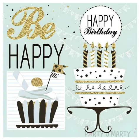 serwetki papierowe happy birthday tort mietowy maki 33 cm 20 szt