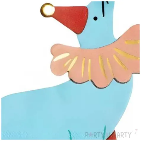 serwetki papierowe jednorazowe cyrk foka dekoracja na urodziny 21 5 x 33 5 cm 12 szt