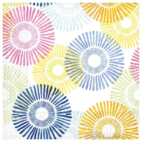 serwetki papierowe kolorowe okregi procos 33 cm 20 szt