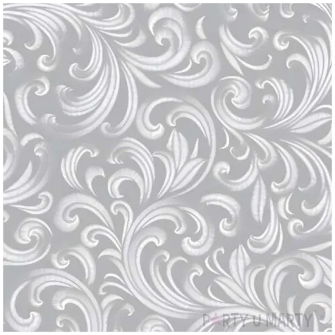 serwetki papierowe ornament srebrny maki 33 cm 12 szt
