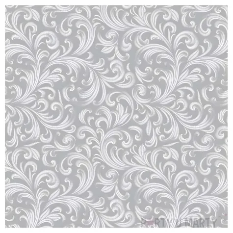 serwetki papierowe ornament srebrny maki 33 cm 20 szt