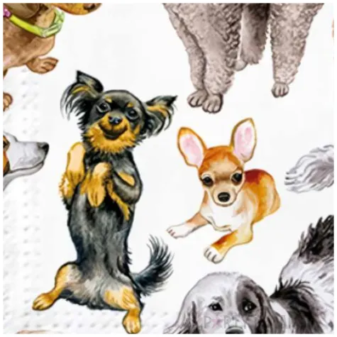 serwetki papierowe pieski paw 33 cm 20 szt