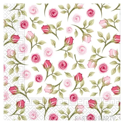 serwetki papierowe romantyczne roze procos 33 cm 20 szt