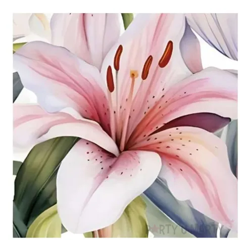 serwetki papierowe rozowe lilie maki 33 cm 20 szt