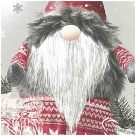 serwetki papierowe scandinavian gnome with candy canes maki 33x33 cm 20 szt
