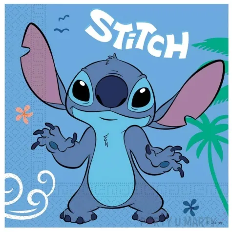 serwetki papierowe stitch angel niebieski procos 33 cm 20 szt