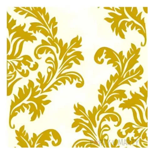 serwetki papierowe zlote liscie bialy zloty maki 33 cm 20 szt