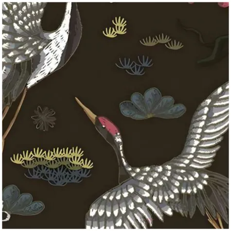 serwetki papierowe zurawie i kwiaty czarny maki 33 cm 20 szt