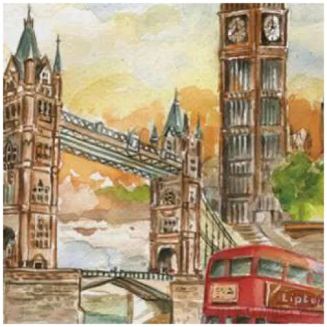 serwetki pastelowy londyn maki 33 cm 20 szt