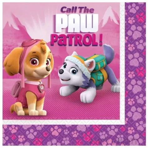 serwetki paw patrol pink amscan 33 cm 20 szt