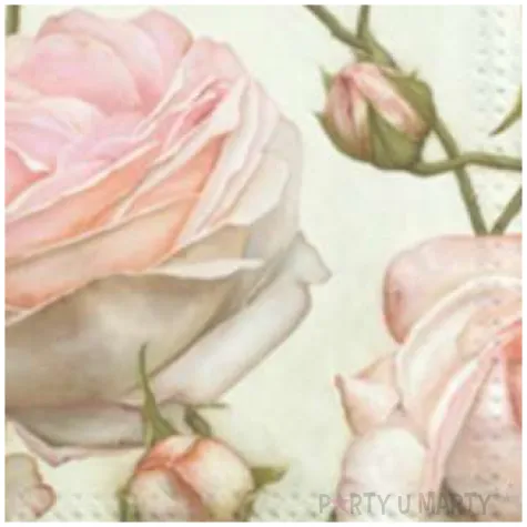 serwetki piekne roze paw 33 cm 20 szt