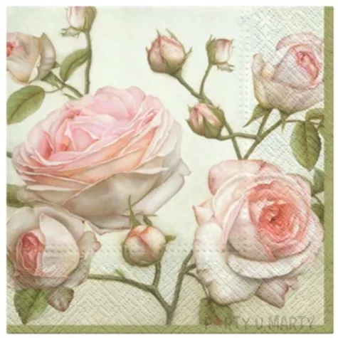 serwetki piekne roze paw 33 cm 20 szt