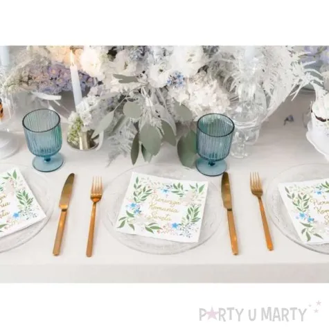 serwetki pierwsza komunia swieta z wiosennym akcentem partydeco 33 cm 20 szt