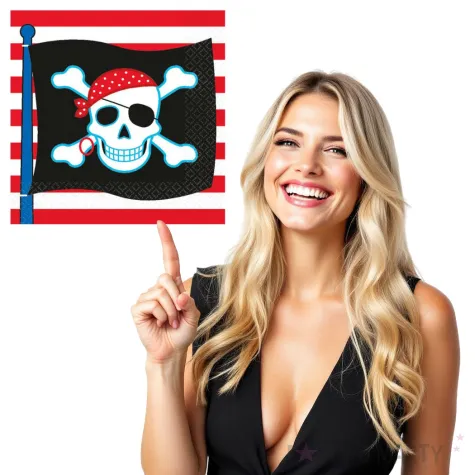 serwetki piraci amscan 25 cm 16 szt