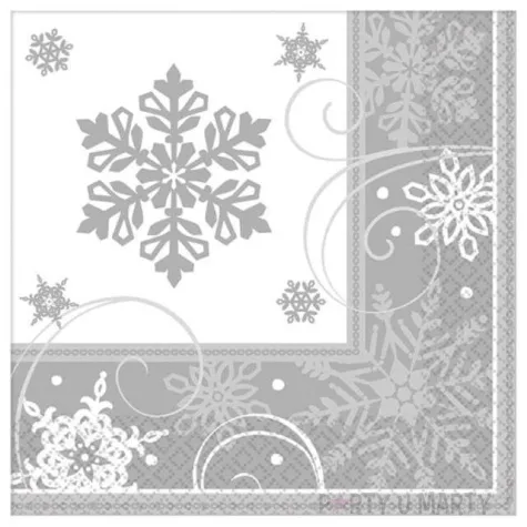 serwetki platki sniegu amscan 33 cm 20 szt