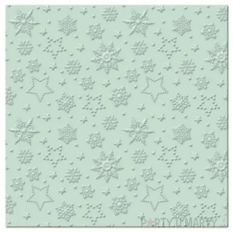 serwetki platki sniegu mietowe paw 33 cm 20 szt