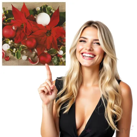 serwetki poinsecje i jemiola maki 33 cm 20 szt