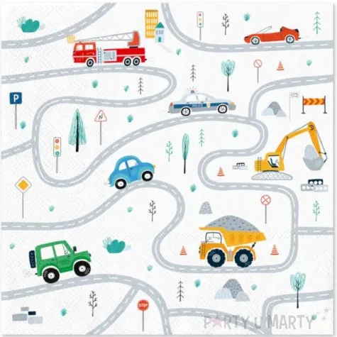 serwetki pojazdy budowa partypal 33 cm 10 szt
