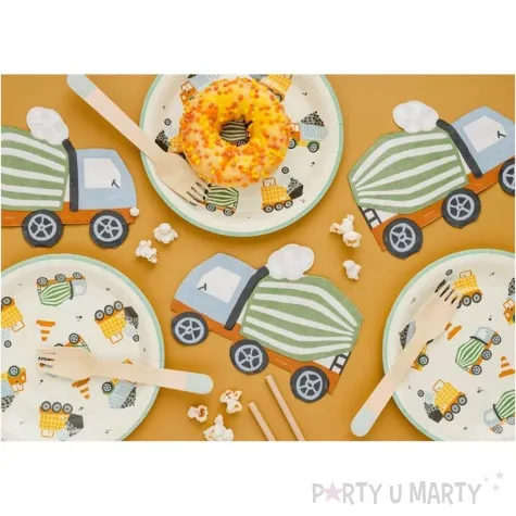 serwetki pojazdy budowlane betoniarka partydeco 20 szt