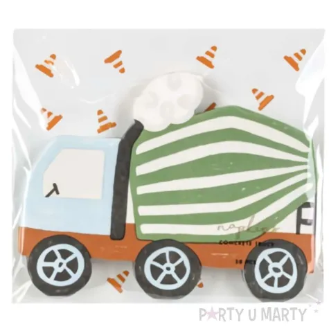 serwetki pojazdy budowlane betoniarka partydeco 20 szt