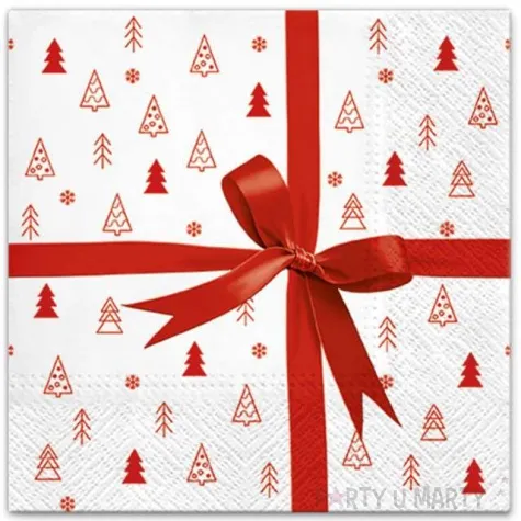 serwetki prezent czerwony paw 33 cm 20 szt