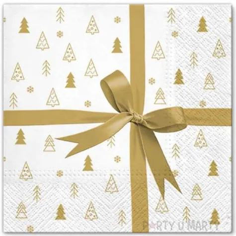 serwetki prezent zloty paw 33 cm 20 szt