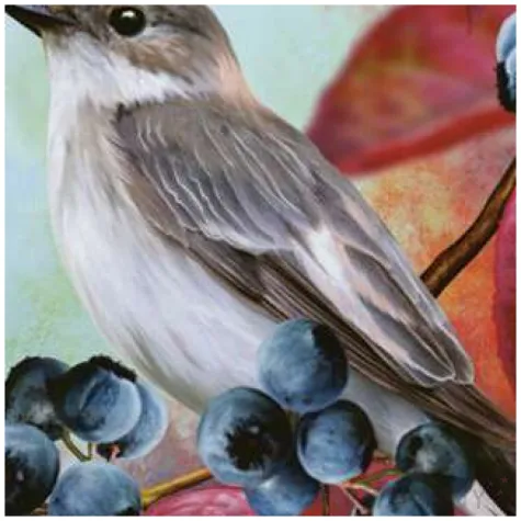 serwetki ptak na tarninie maki 33 cm 20 szt