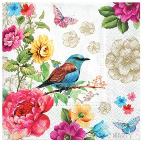 serwetki ptak w raju paw 33 cm 20 szt