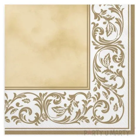 serwetki ramka roccoco ecru maki 33 cm 20 szt