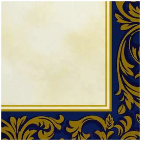 serwetki ramka roccoco niebieskie maki 33 cm 20 szt