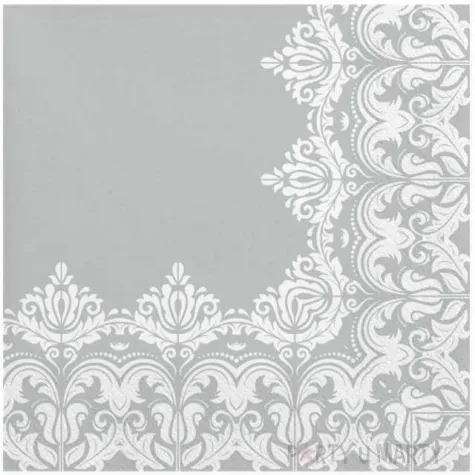 serwetki ramka z ornamentu bezowa maki 33 cm 20 szt