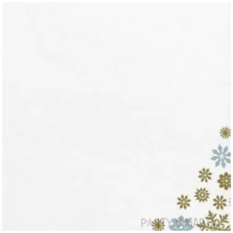 serwetki ramka ze swiatecznych platkow sniegu maki 33 cm 20 szt