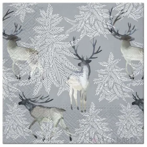 serwetki renifery w lesie paw 33 cm 20 szt