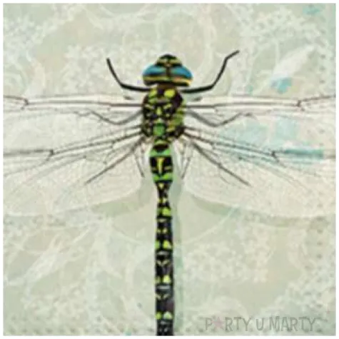 serwetki romantyczna wazka paw 33 cm 20 szt