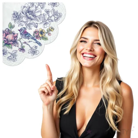 serwetki rondo ogrod ze snow paw 32 cm 12 szt