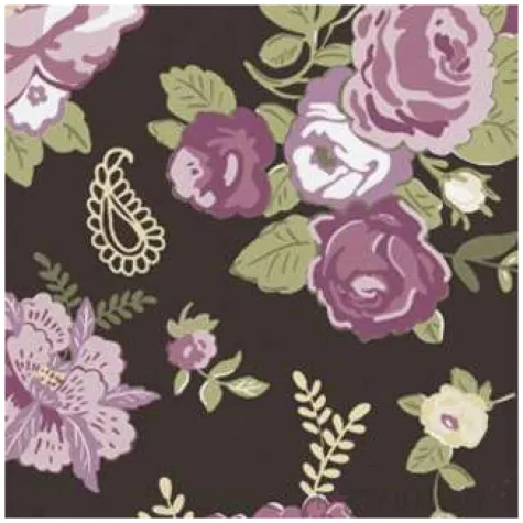 serwetki rozane dywan czarne maki 33 cm 20 szt