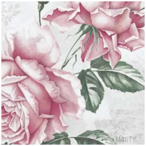 serwetki roze w stylu vintage maki 33 cm 20 szt