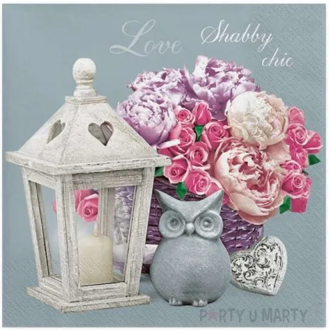 serwetki rustykalna latarenka maki 33 cm 20 szt