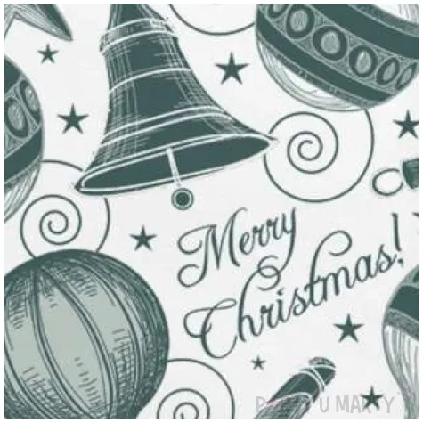 serwetki rysowany wzor bombek i choinek maki 33 cm 20 szt