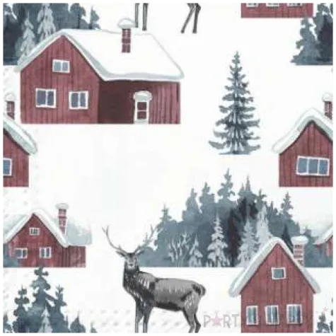 serwetki skandynawska sceneria paw 33 cm 20 szt