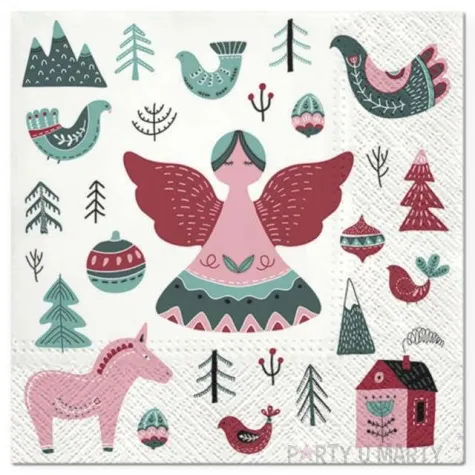 serwetki skandynawskie swieta paw 33 cm 20 szt